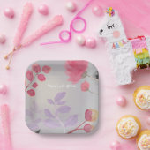 Assiettes En Carton Fleurs (Fête)