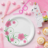 Assiettes En Carton Fleurs (Fête)