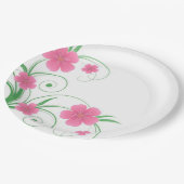 Assiettes En Carton Fleurs (Angle)
