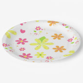 Assiettes En Carton Fleurs (Angle)