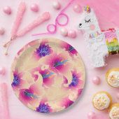 Assiettes En Carton Fleurs (Fête)