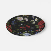 Assiettes En Carton Fleurs (Angle)