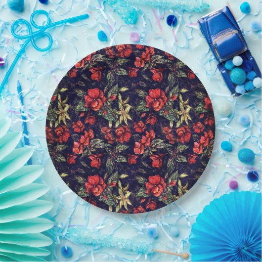 Assiettes En Carton Fleurs anciennes d'Alexandra Cook aka Linandara (Fête)