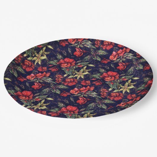 Assiettes En Carton Fleurs anciennes d'Alexandra Cook aka Linandara (Angle)