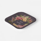 Assiettes En Carton Fleurs aquarelles florales élégantes  (Angulaire)