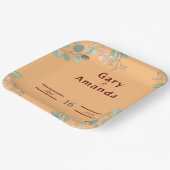 Assiettes En Carton Fleurs avec Feuille (Angulaire)