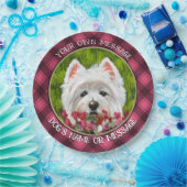 Assiettes En Carton Fleurs blanches et roses (Fête)