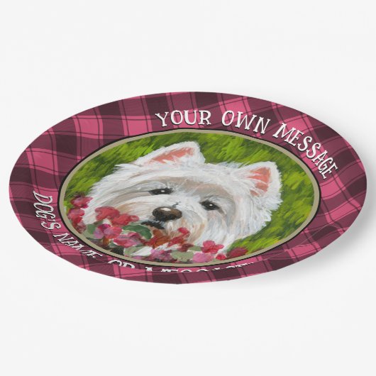 Assiettes En Carton Fleurs blanches et roses (Angle)