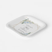 Assiettes En Carton Fleurs bleues, Fleurs blanches, Verdure, Baby show (Angulaire)