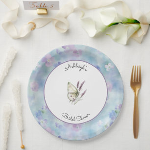 Assiettes En Carton Fleurs Bleues Lavande Blanches Violettes Enterreme