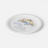 Assiettes En Carton Fleurs bleues poussiéreuses et Citrouilles de Part (Angle)