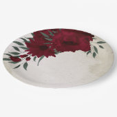 Assiettes En Carton Fleurs bourguignonnes verdure (Angle)