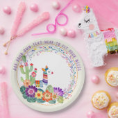 Assiettes En Carton Fleurs Cactus Llama FIESTA (Fête)
