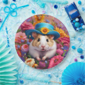 Assiettes En Carton Fleurs Casquettes Imaginaire mignonne Hamster (Fête)