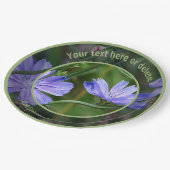 Assiettes En Carton Fleurs chicorées sauvages Fête personnalisée (Angle)