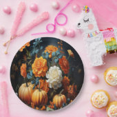 Assiettes En Carton Fleurs Citrouilles d'Halloween (Fête)