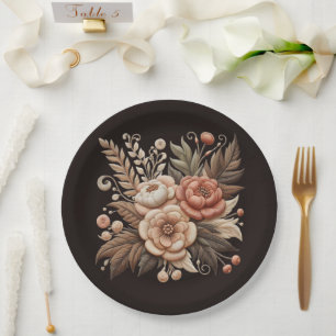 Assiettes En Carton Fleurs Country Western