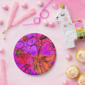 ASSIETTES EN CARTON FLEURS CROCUS (Fête)