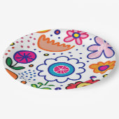 Assiettes En Carton Fleurs croustillantes aux couleurs audacieuses (Angle)