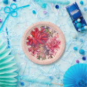 Assiettes En Carton fleurs dahlias (Fête)