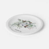 Assiettes En Carton Fleurs d'anémones d'hiver à l'aquarelle Baby showe (Angle)