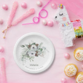 Assiettes En Carton Fleurs d'anémones d'hiver à l'aquarelle shower po (Fête)