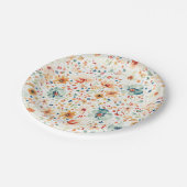 Assiettes En Carton Fleurs d'aquarelle délicieuse romantique (Angle)