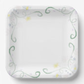 Assiettes En Carton Fleurs d'aquarelle simples (Recto)