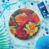 Assiettes En Carton Fleurs d'automne (Fête)