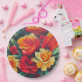 Assiettes En Carton Fleurs d'automne (Fête)