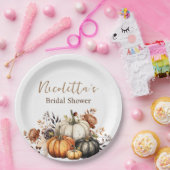 Assiettes En Carton Fleurs d'automne et aquarelle Citrouille Automne (Fête)