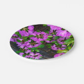 Assiettes En Carton Fleurs d'Azaleas roses, jardin rustique (Angle)