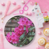 Assiettes En Carton Fleurs d'azalée rose (Fête)