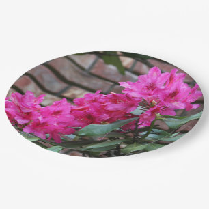 Assiettes En Carton Fleurs d'azalée rose