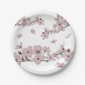 Assiettes En Carton Fleurs de cerisier en fleurs flottantes (Devant)