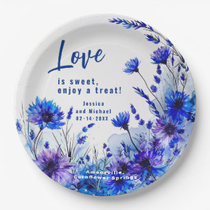 Assiettes En Carton 💍 Fleurs de Cornouailles et Lavande Elégance