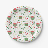 Assiettes En Carton Fleurs de fraises Champs de fraises Berry First (Devant)
