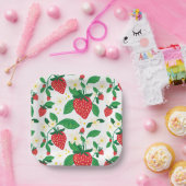 Assiettes En Carton Fleurs de fraises Whimsical (Fête)