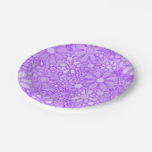 Assiettes En Carton Fleurs de Jardin Rétro 60s les années 70 motif Flo (Angle)