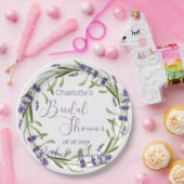 Assiettes En Carton Fleurs de lavande violette (Fête)