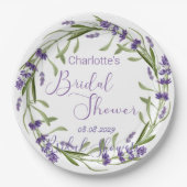 Assiettes En Carton Fleurs de lavande violette (Devant)