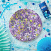 Assiettes En Carton Fleurs de marais Polka Dot Fleurs d'été Floral Art (Fête)