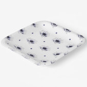 Assiettes En Carton Fleurs de marguerite violette foncée Pap botanique (Angulaire)