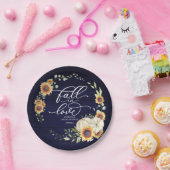 Assiettes En Carton Fleurs de mariage champêtres tournesols Pluie de m (Fête)