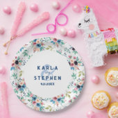 Assiettes En Carton Fleurs de printemps colorées motif (Fête)