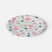 Assiettes En Carton Fleurs de printemps et Motif Feuille (Angle)