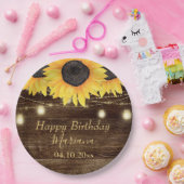 Assiettes En Carton Fleurs de soleil florales rustiques fête d'anniver (Fête)