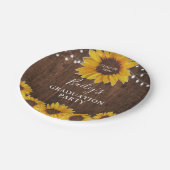 Assiettes En Carton Fleurs de soleil rustiques et lumières Photo Gradu (Angle)