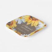 Assiettes En Carton Fleurs de soleil rustiques Marguerites blanches Ba (Angulaire)