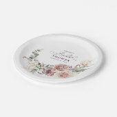 Assiettes En Carton Fleurs de teinte terreuse Élégant shower de mariag (Angle)